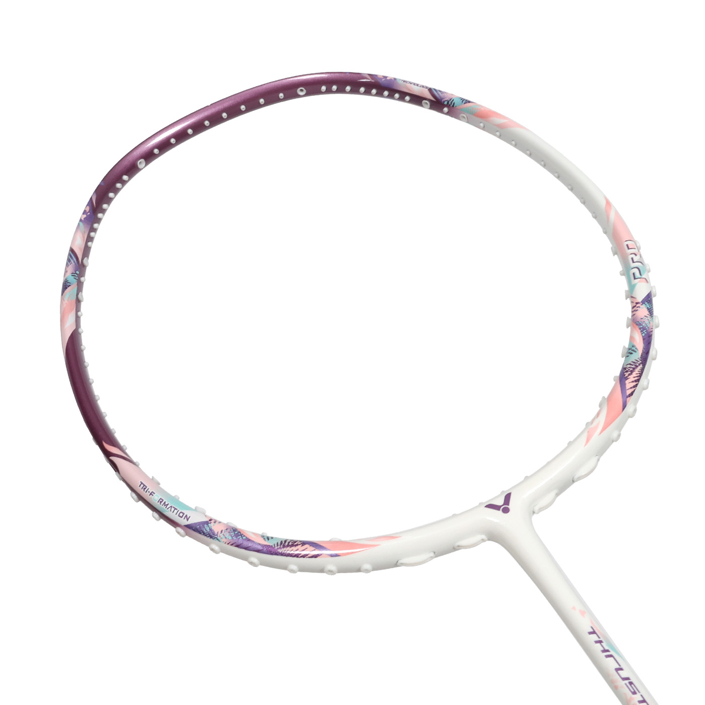 VICTOR 突擊-獵鷹羽球拍  TK-HAWK PRO-J - 紫白淺粉綠